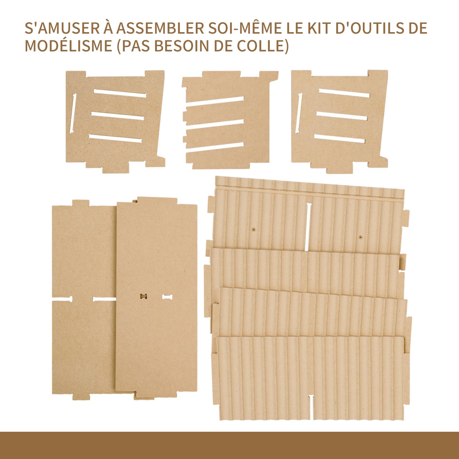 Bucasso Hobby Organizer GK4 range-outils 64 rainures MDF