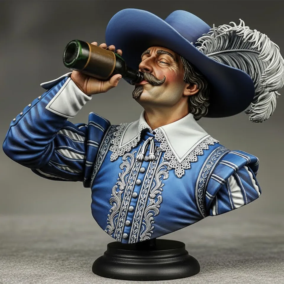 Art Girona Busts Porthos buste à peindre mousquetaire