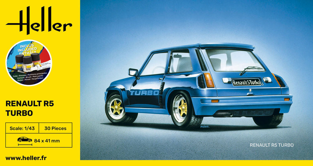Heller Starter Kit Renault R5 Turbo 1/43 Maquette Voiture Rallye