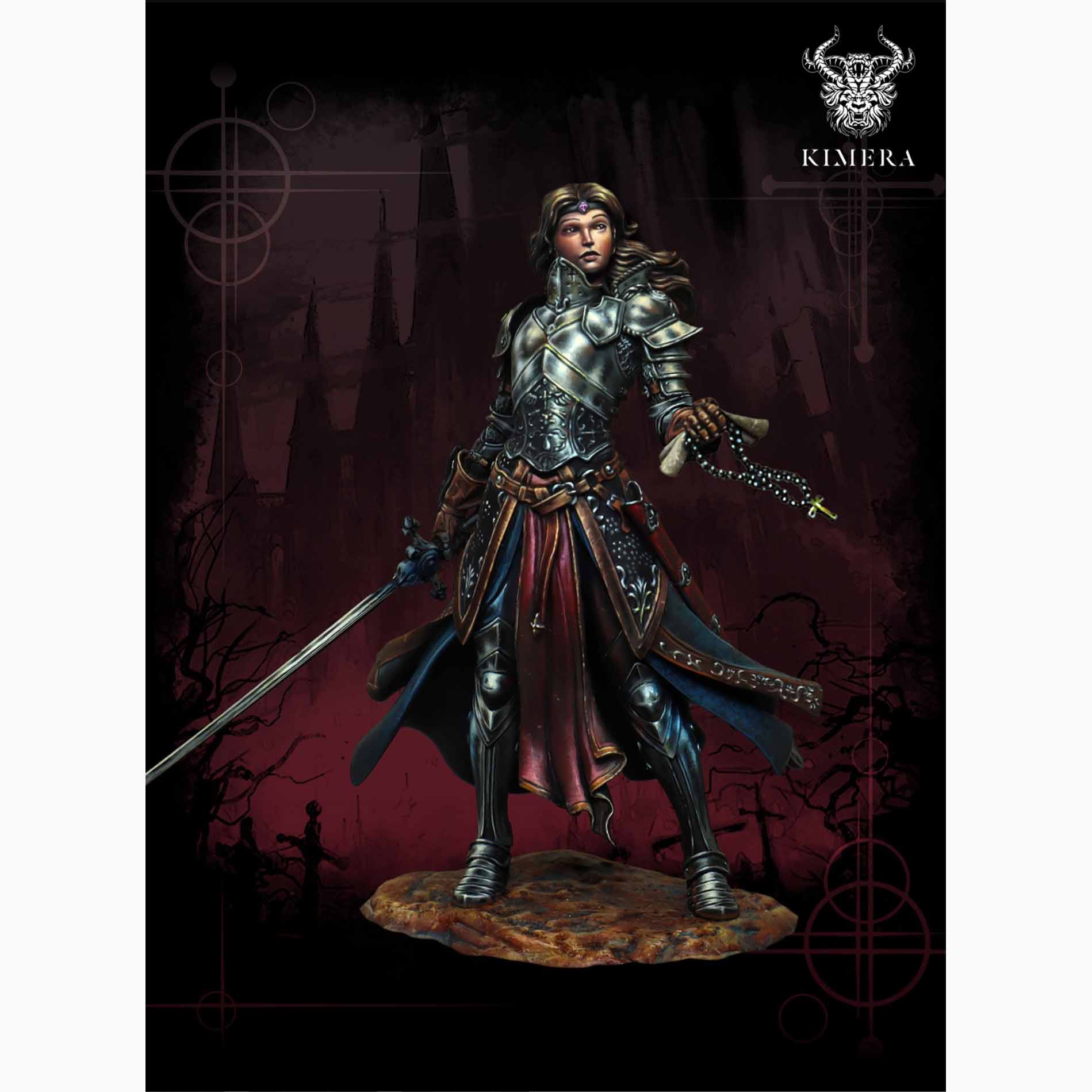 ART GIRONA Miniatures Asteria Paladin figurine 75mm métal