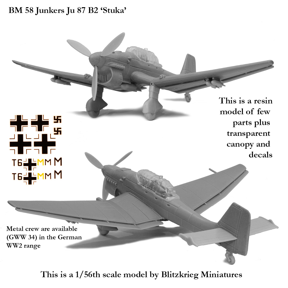Perry Miniatures World War 2 BM 58 Ju 87 B2 Stuka maquette 1/56