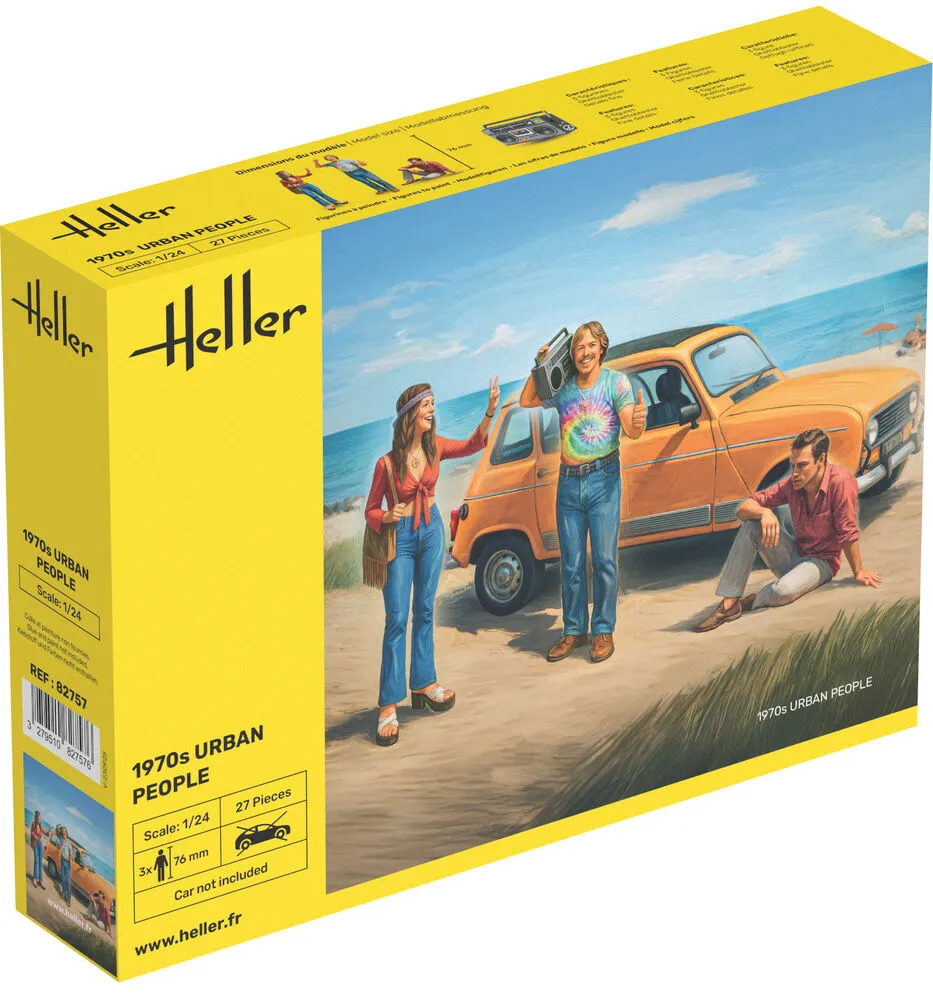Heller Historical Collection 1970s Citadins 1/24 figurines diorama