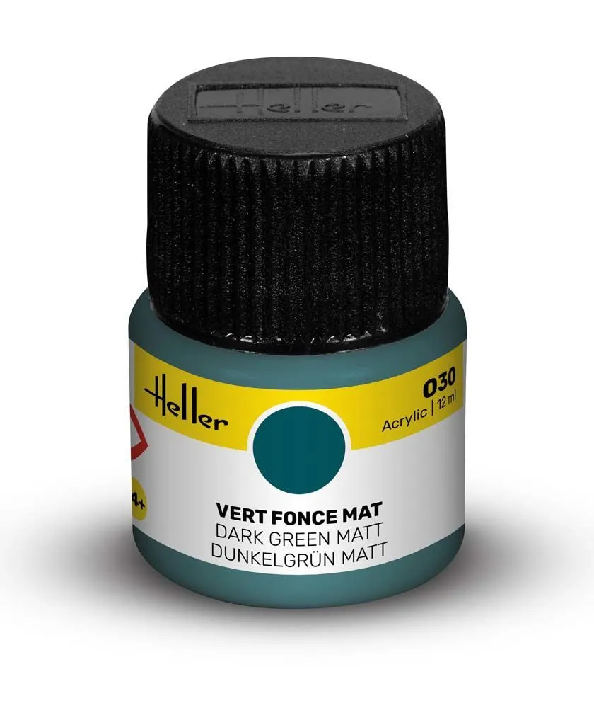 Heller Historical Peinture Acrylic 030 peinture vert foncé mat