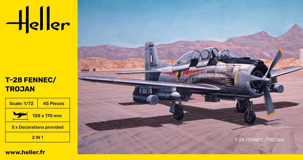 Heller The 9.99 T-28 Fennec Trojan avion 1/72