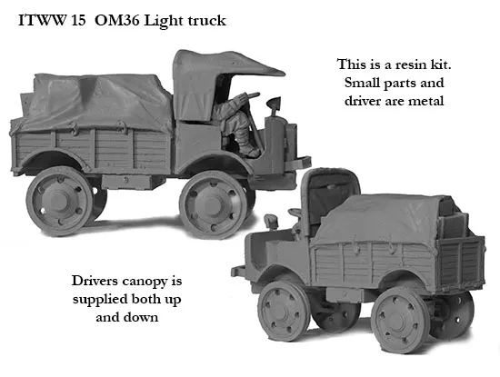 Perry Miniatures World War 2 ITWW 15 camion OM 36 miniature 28mm