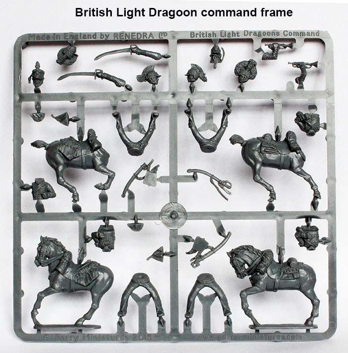 Perry Plastic B 43 figurines British Light Dragoon command plastique
