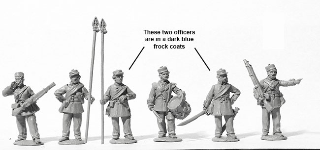 Perry BIF 3 infanterie commandement figurines Kilmarnocks