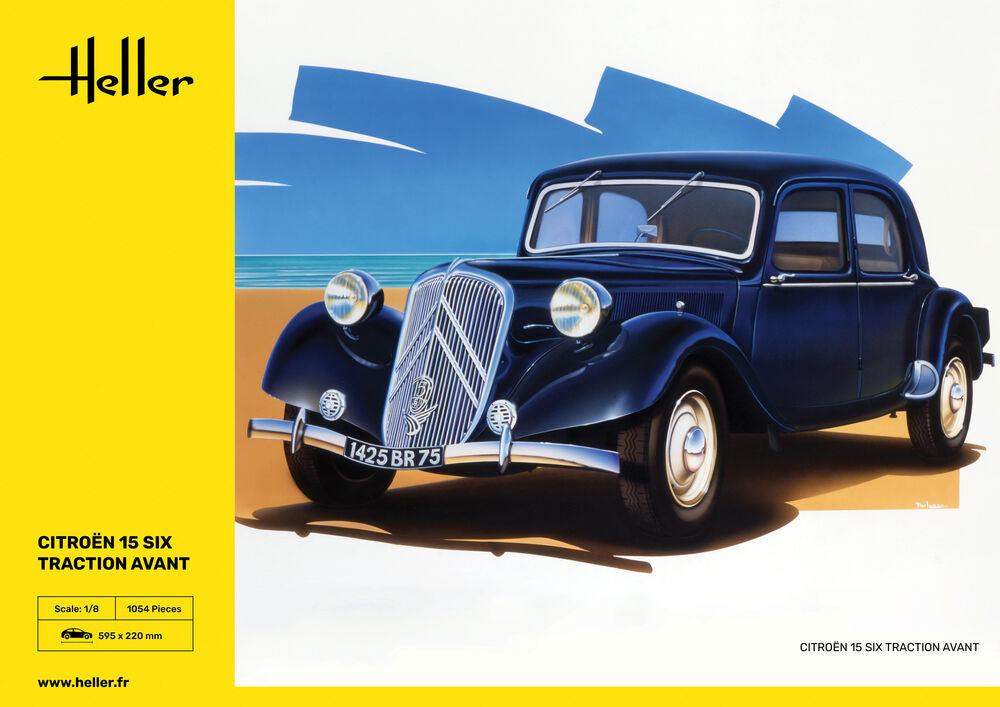 Heller Citroen 15 SIX Traction Avant 1/8 maquette voiture grande échelle