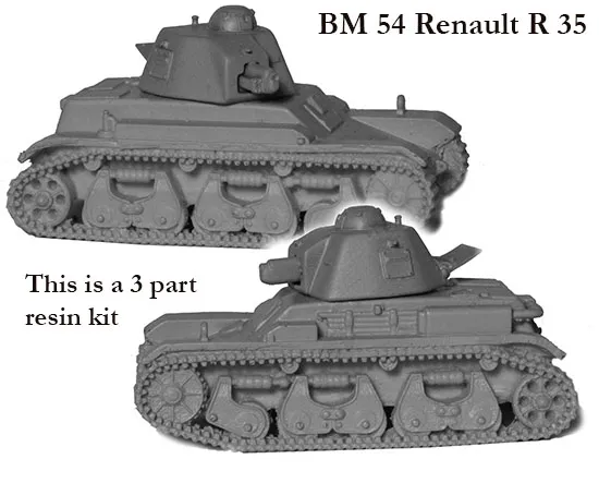 Perry Miniatures World War 2 BM54 Renault R35 char 28mm résine