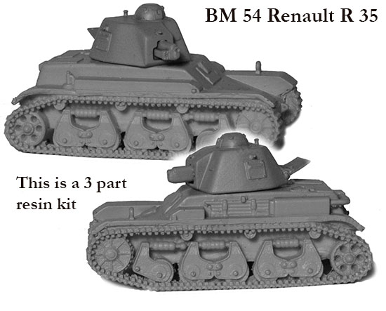 Perry Miniatures World War 2 BM54 Renault R35 char 28mm résine