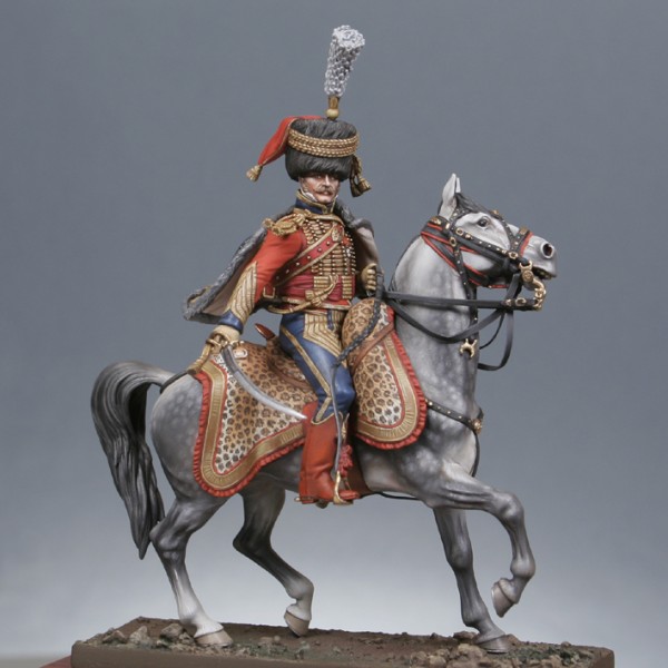 ART GIRONA Miniatures Colonel de hussards 6ème 1809 figurine
