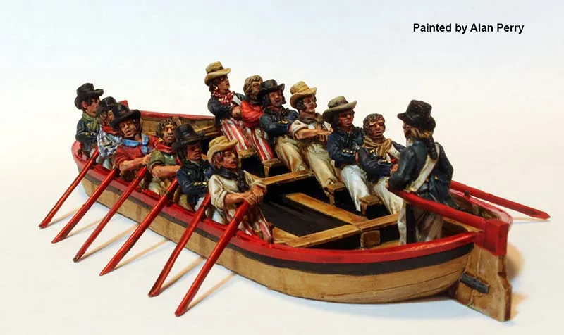 Perry Miniatures BH 122 chaloupe résine marins maquette 28 mm