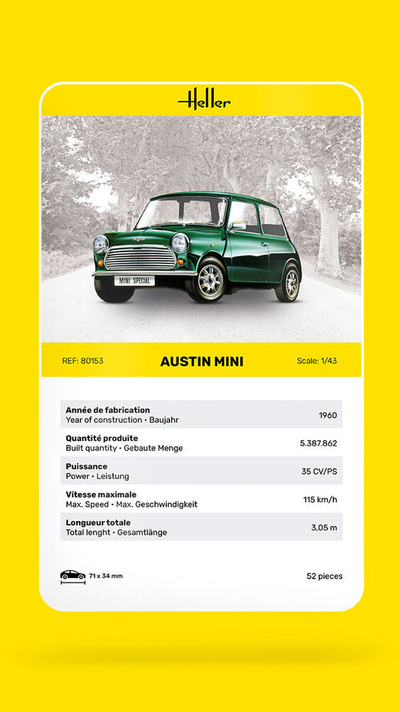 Heller 9.99 Mini 1/43 maquette voiture britannique