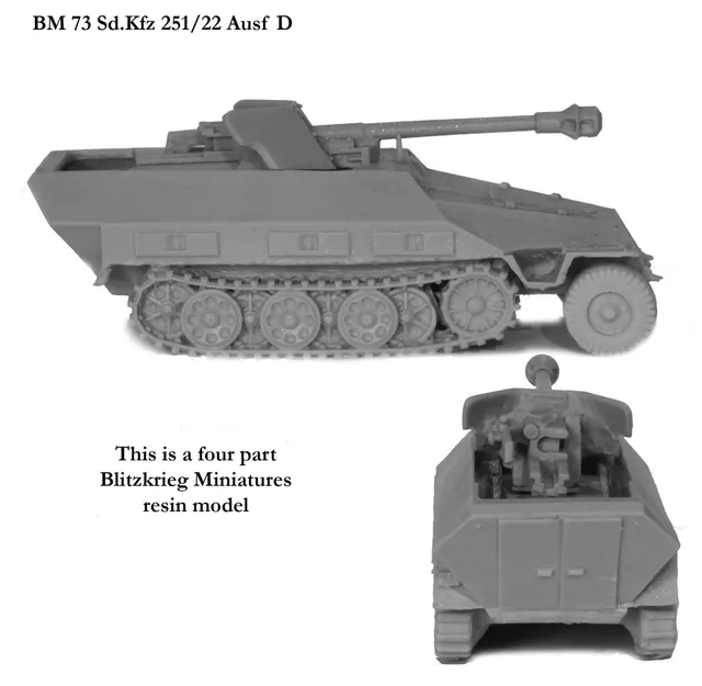 Perry Miniatures World War 2 BM73 Sd.Kfz 251/22 semi-chenillé