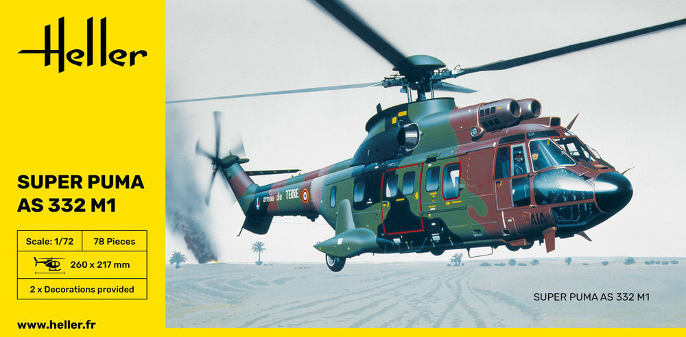 Heller Super Puma AS 332 M1 1/72 maquette hélicoptère militaire