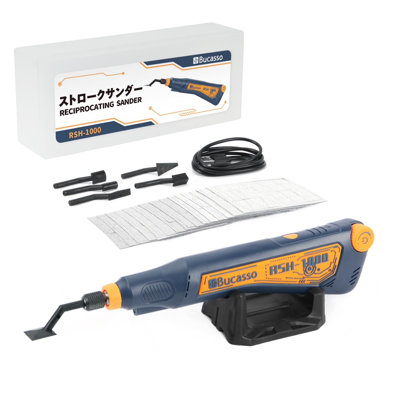 Bucasso Cordless Pen Sander RSH-1000 ponceuse stylo bleu