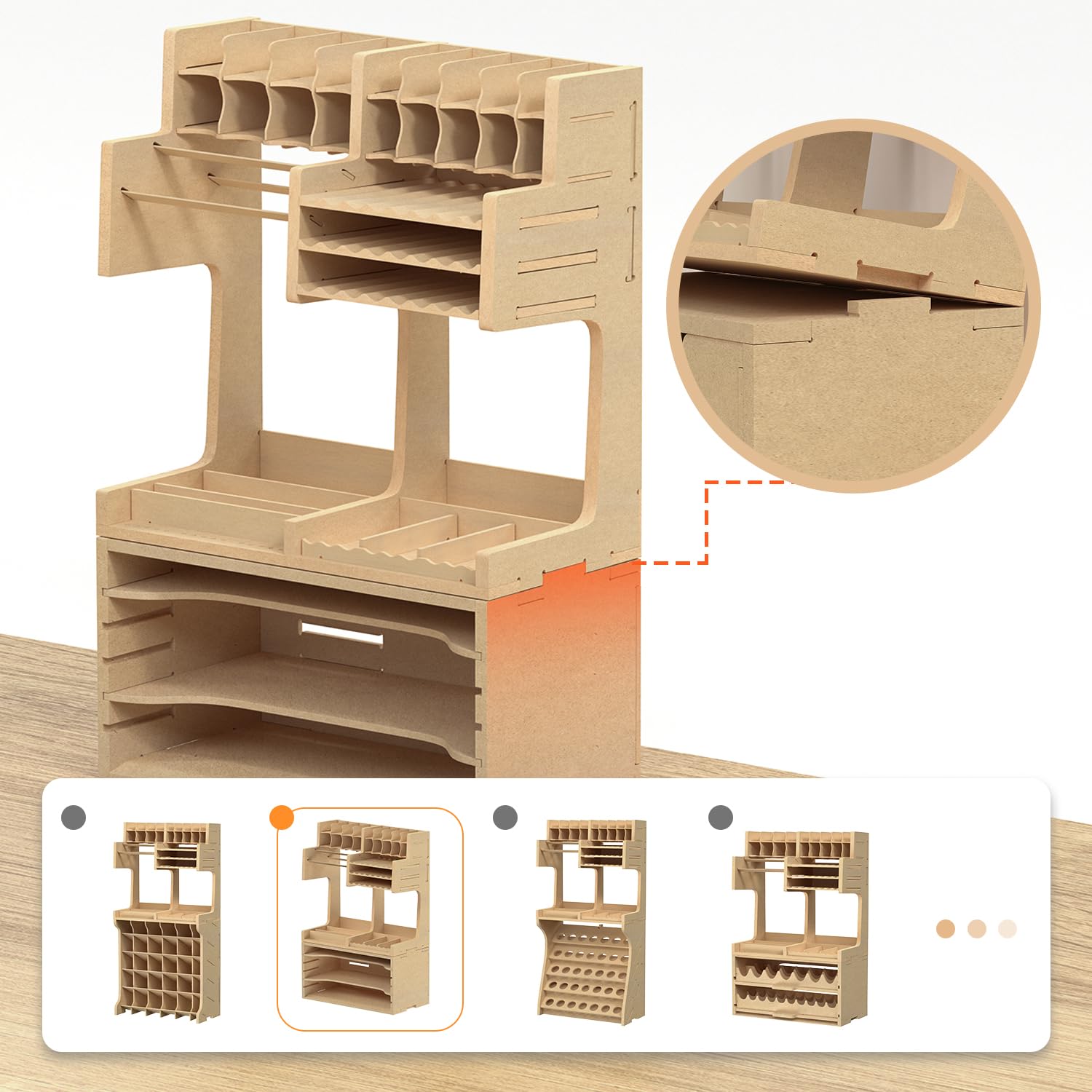 Bucasso Hobby Organizer GK1 rack bois peinture Tamiya