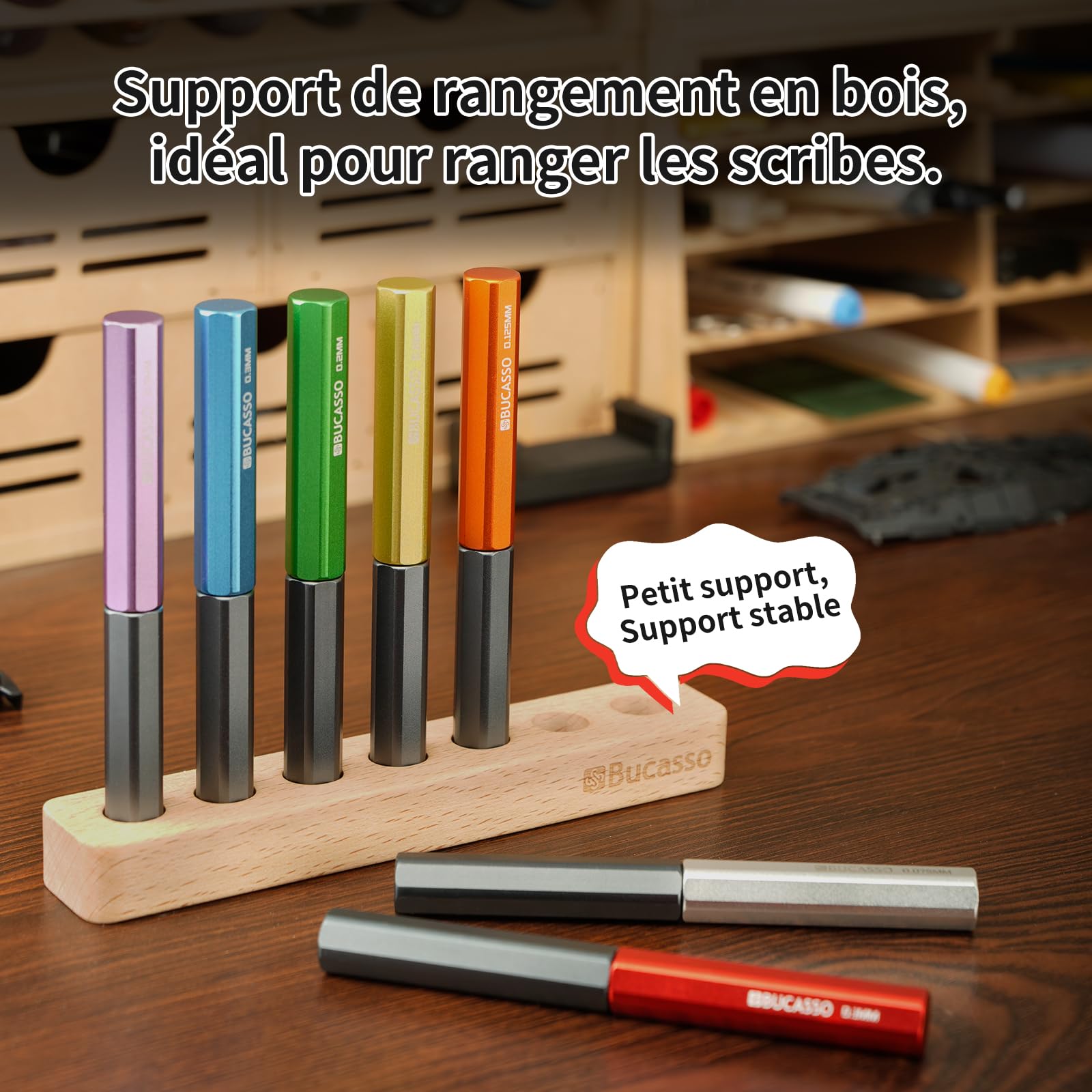 Bucasso Tools Scriber set gravure 7 lames tungstène atelier