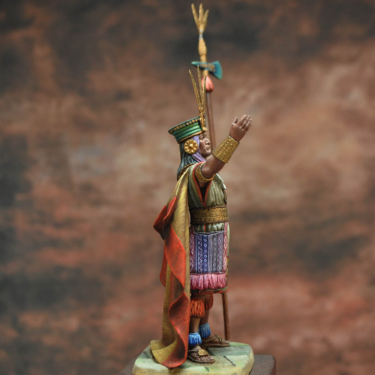 ART GIRONA Historical Atahualpa figurine inca à peindre 54mm