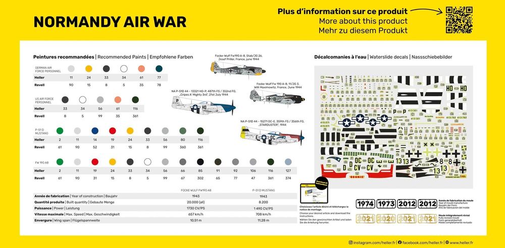 Heller Starter Kit Normandy Airwar maquette avion 1/72 complet