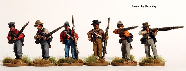 Perry Miniatures ACW 84 confédérés figurines ligne de tir