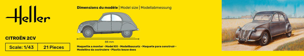 Heller The 9.99 Citroën 2CV maquette voiture 1/43