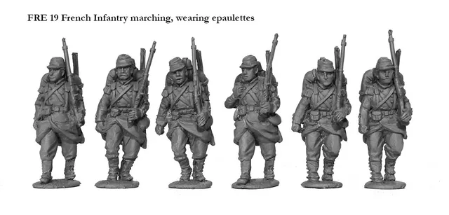 Perry FRE 19 figurines infanterie française marche épaulettes