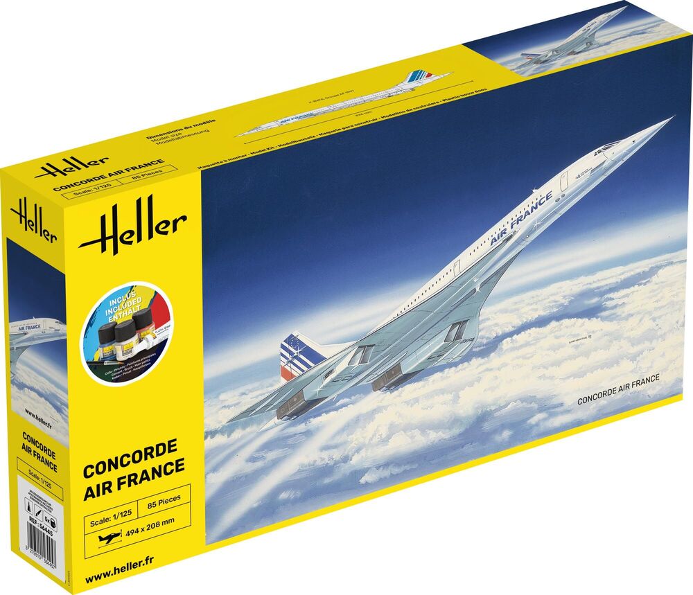 Heller Starter Kit Concorde AF 1/125 maquette avion complet