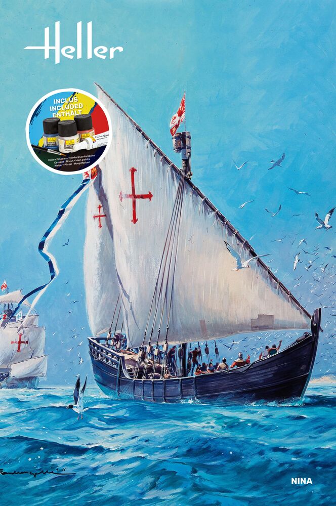 Heller Starter Kit Nina maquette bateau 1/75 kit complet