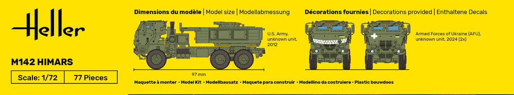 Heller Historical Collection M142 HIMARS maquette militaire 1/72