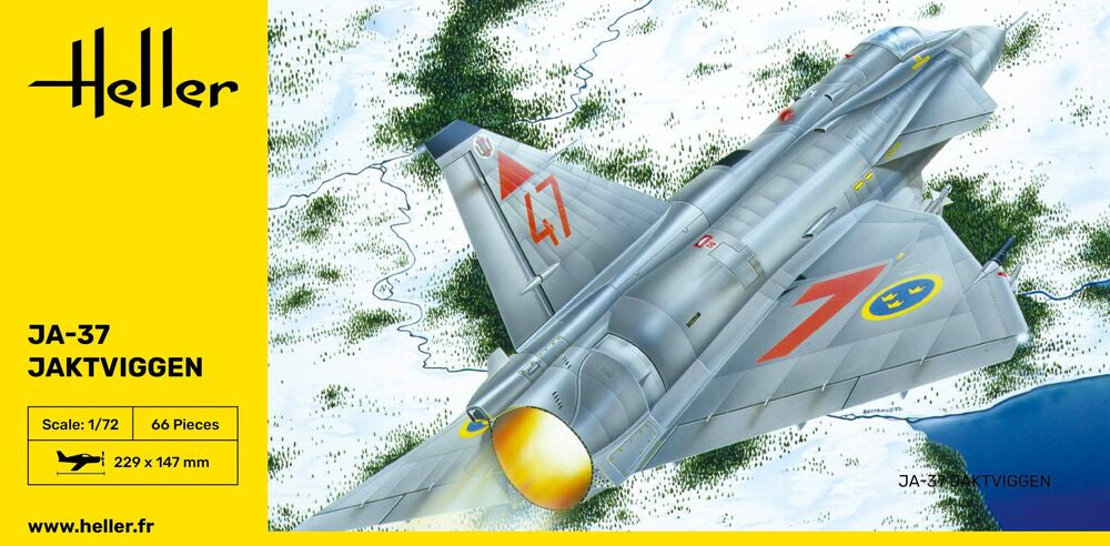Heller Historical Collection Ja-37 Jaktviggen 1/72 maquette jet