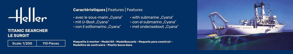 Heller Titanic Searcher Le Suroît 1/200 maquette bateau recherche