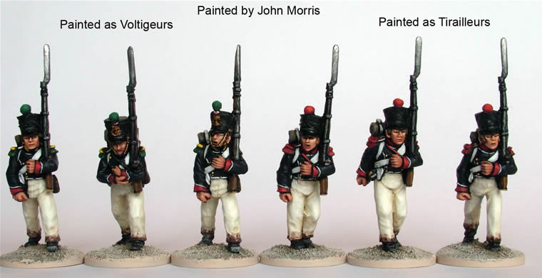 Perry Napoleonic FN84 Young Guard figurines voltigeurs marche