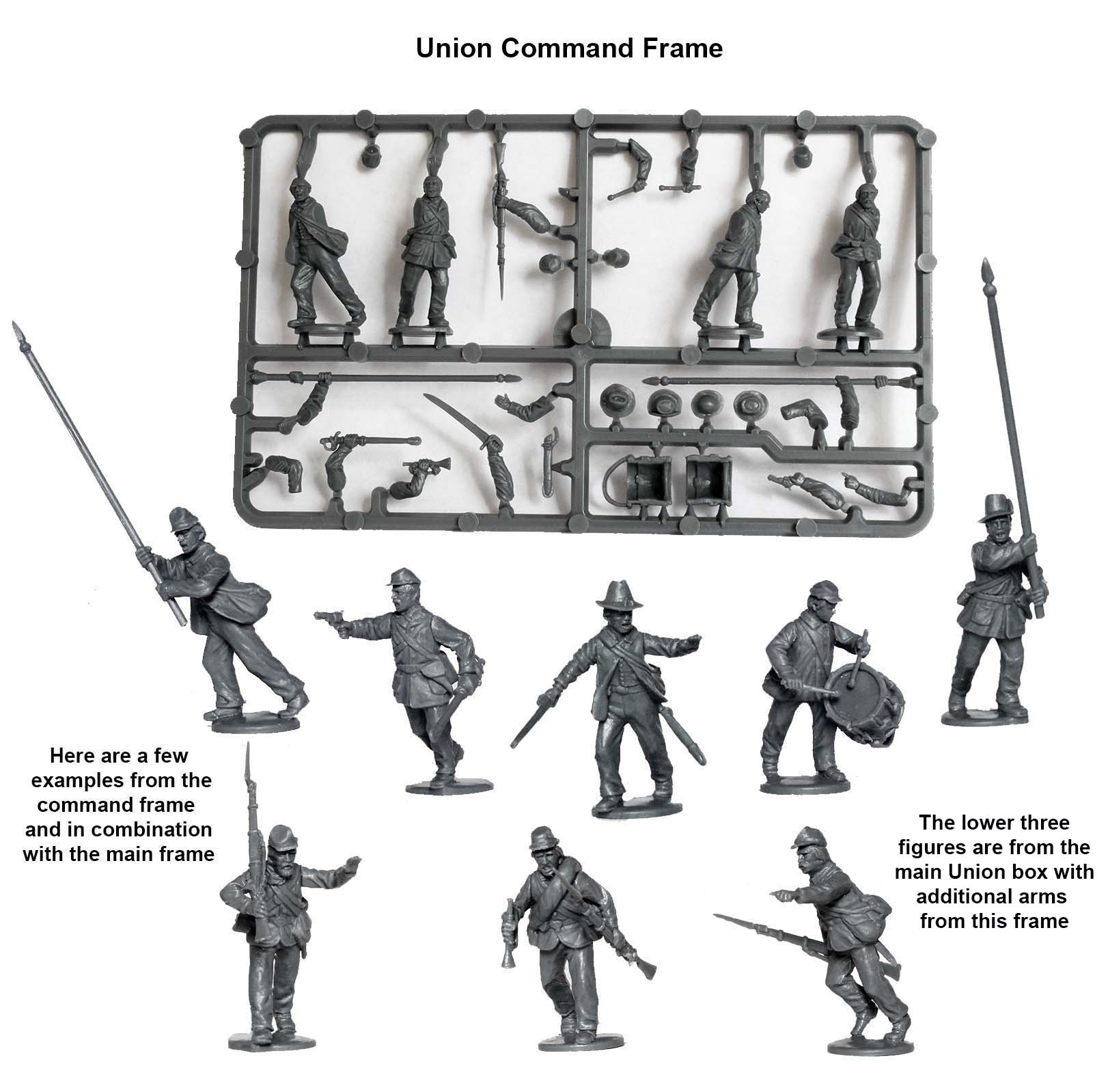 Perry Miniatures B46 Union Infantry Command figurines plastique 28mm