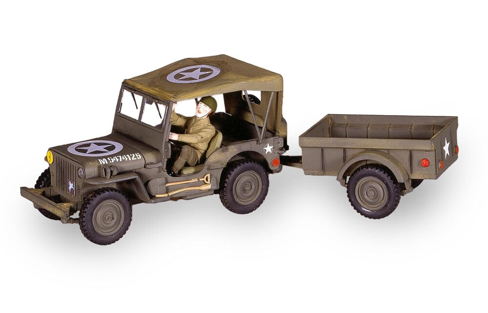 Heller US Truck Trailer 1/35 maquette jeep Willys