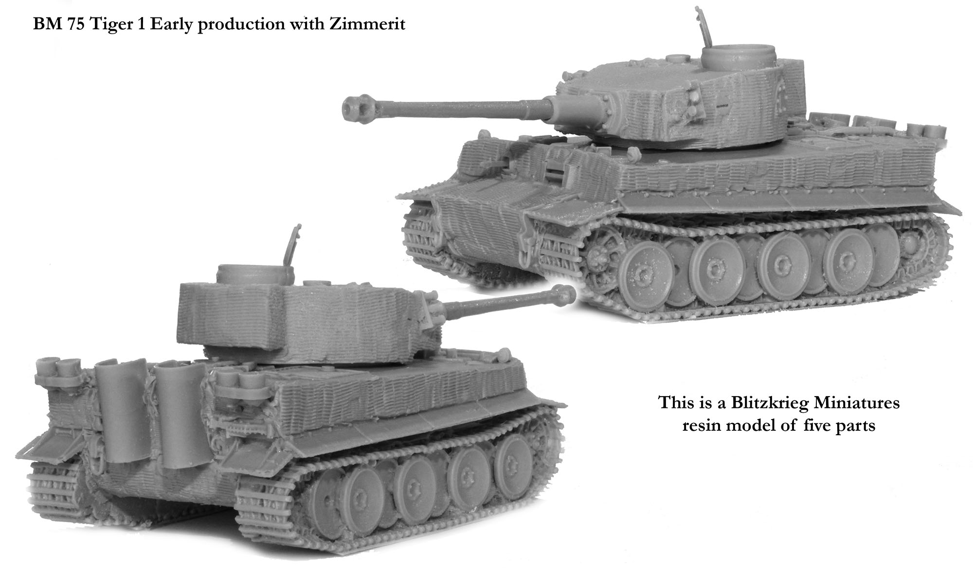 Perry Miniatures BM 75 Tigre I maquette Zimmerit début