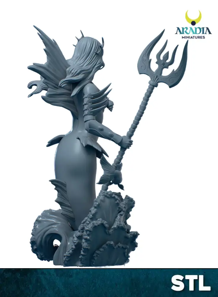 Aradia Minis Ocean Kings Naulei Mermaid figurine STL sirène