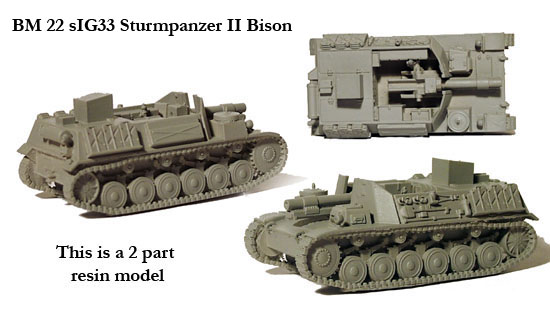 Perry BM 22 sIG33 Sturmpanzer II Bison maquette 28mm