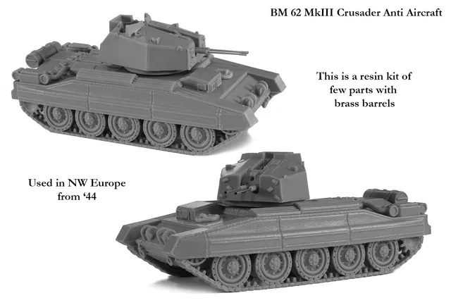 Perry World War 2 BM 62 maquette Crusader MkIII AA résine