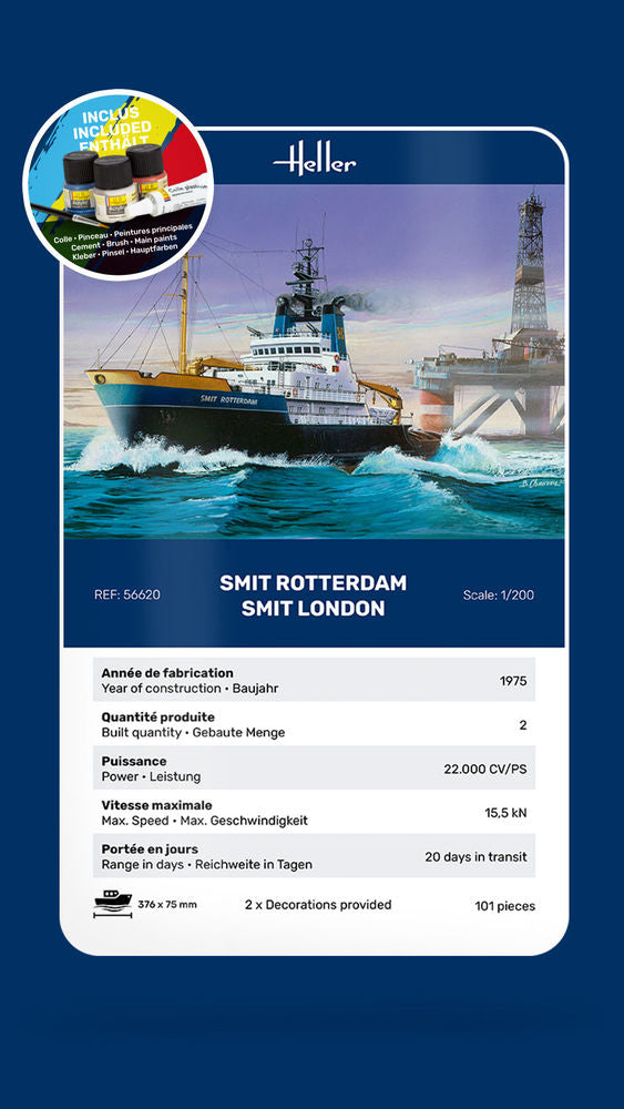 Heller Starter Kit Smit Rotterdam maquette bateau 1/200