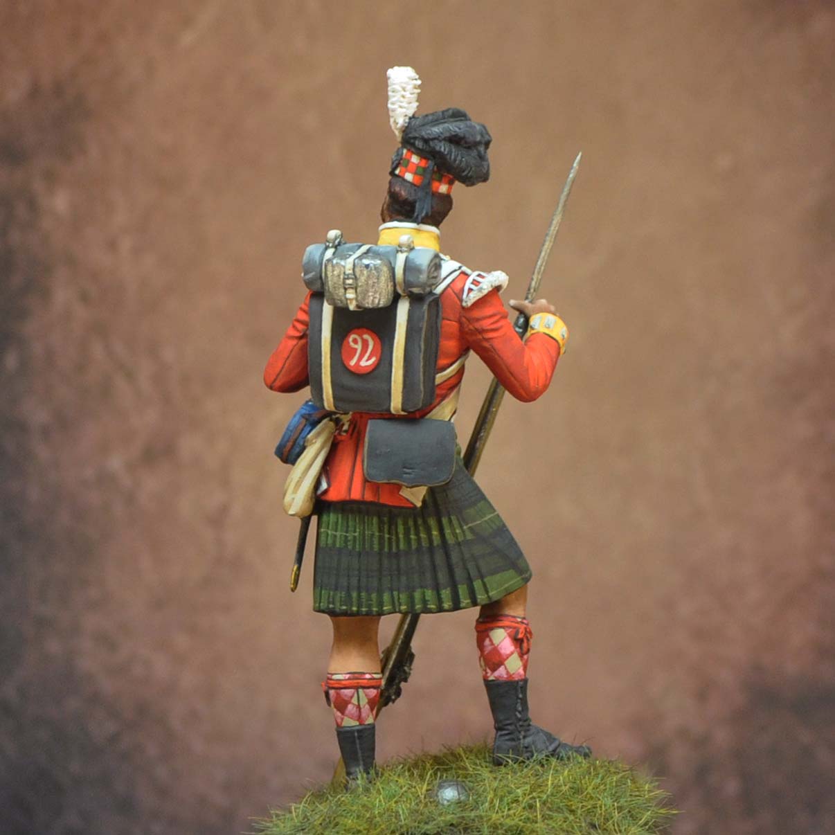 Art Girona 70mm 92nd Highland Grenadier 1815 figurine