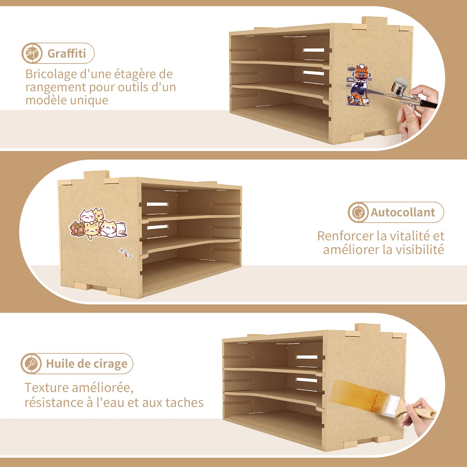 Bucasso Hobby Organizer GK5 organiseur bois atelier MDF