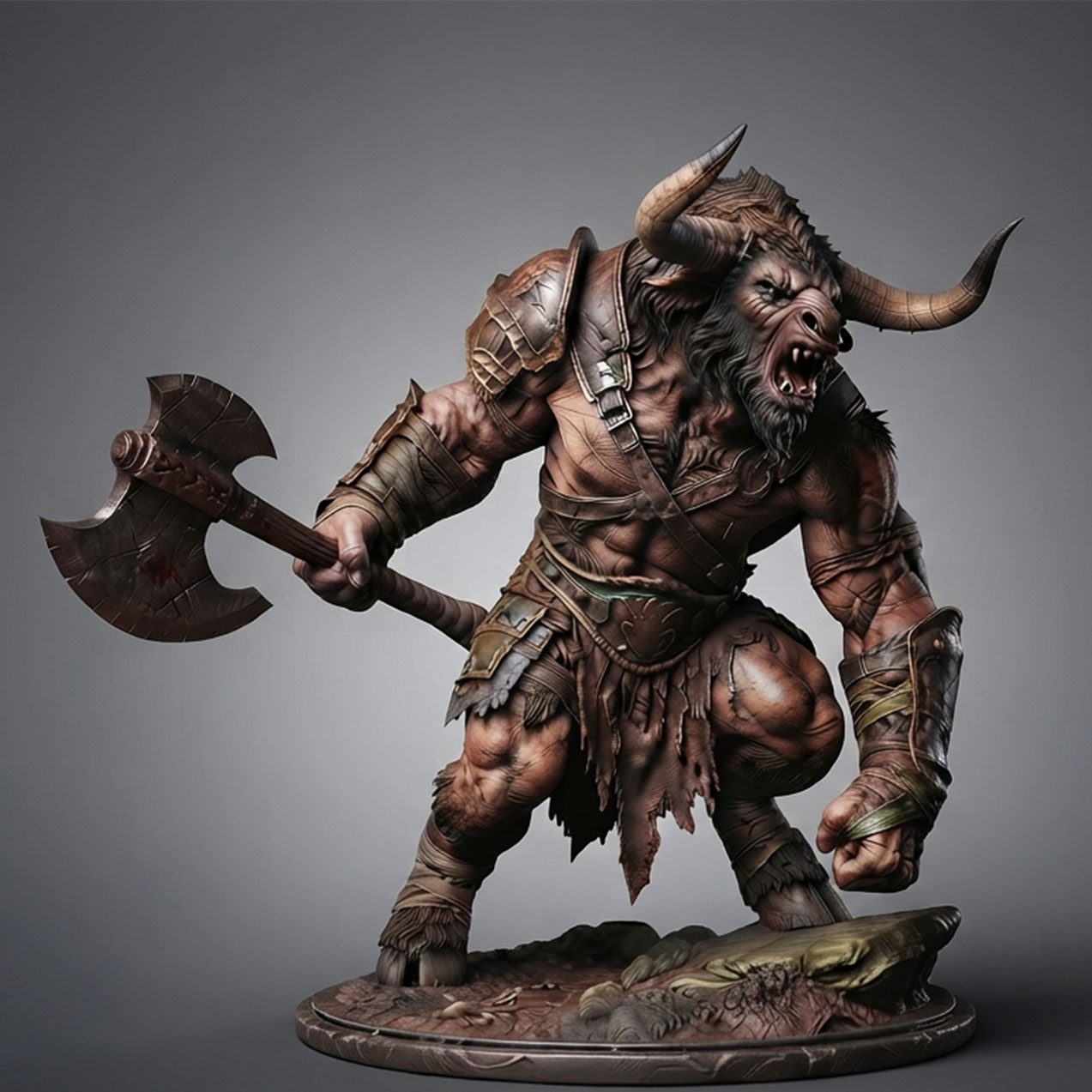 Art Girona Mythology Minotaur figurine minotaure à peindre