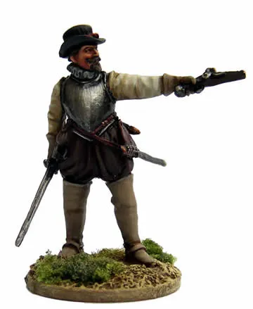 Perry Miniatures 40mm BR7 James Johnstone figurine pistolet