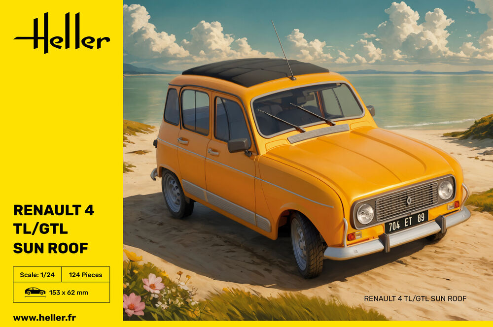 Heller Historical Collection Renault 4 TL/GTL Sun Roof 1/24 auto