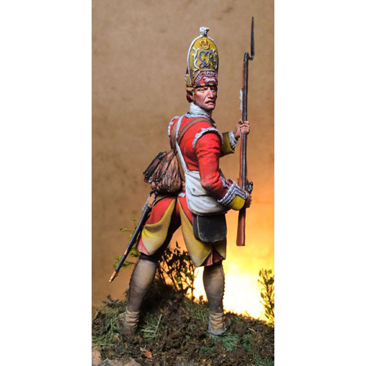 ART GIRONA 70mm Grenadier Sergeant 44th 1755 figurine