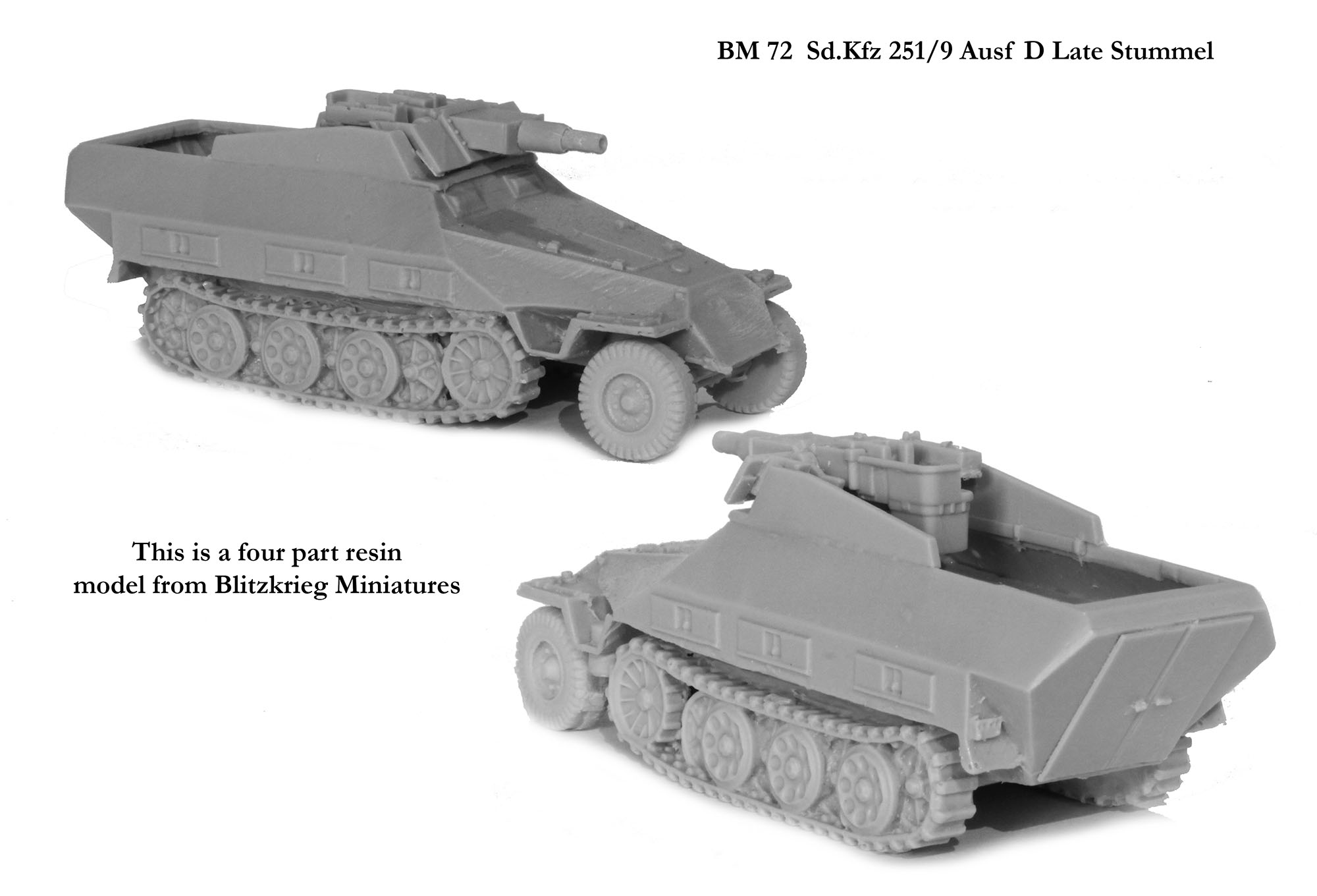 Perry Miniatures World War 2 BM 72 Sd.Kfz 251/9 maquette Stummel