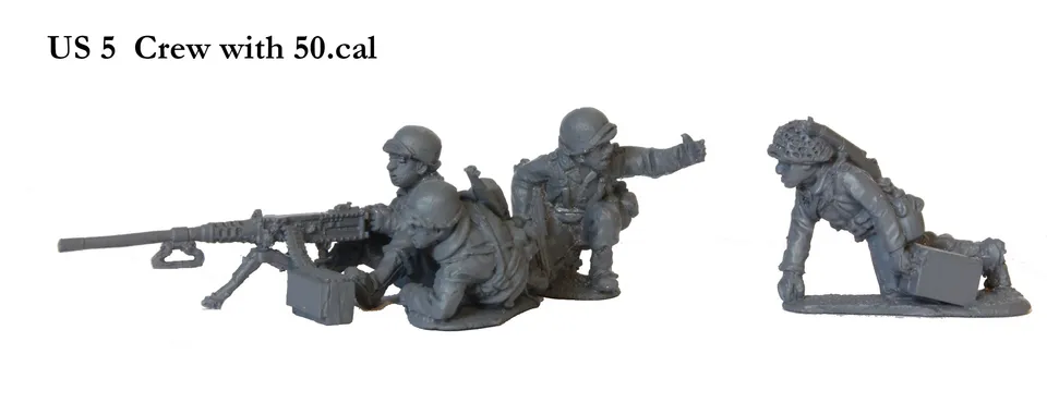 Perry Miniatures World War 2 US 5 équipage figurines métal 50 cal
