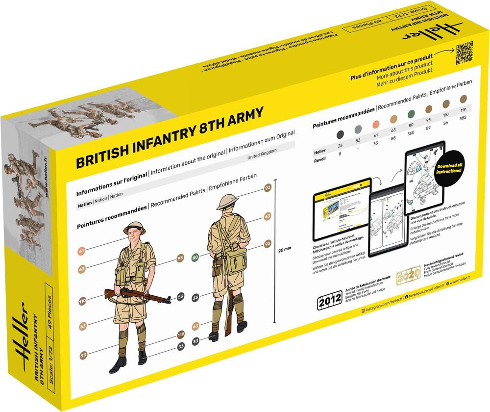 Heller Infanterie 8e Armée 1/72 figurines britanniques