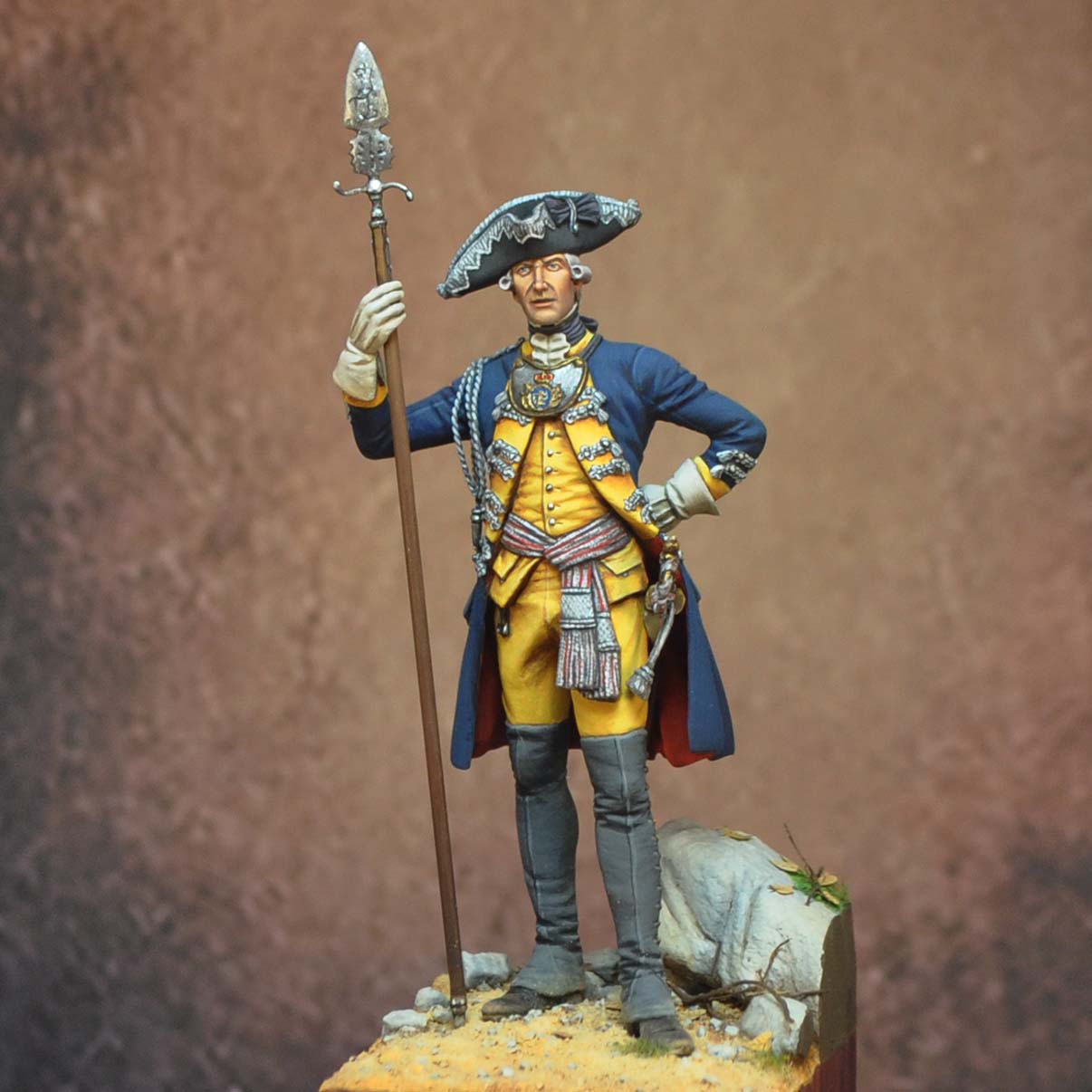 ART GIRONA 70mm Officer Leib Infantry Hesse 1775 figurine 70mm